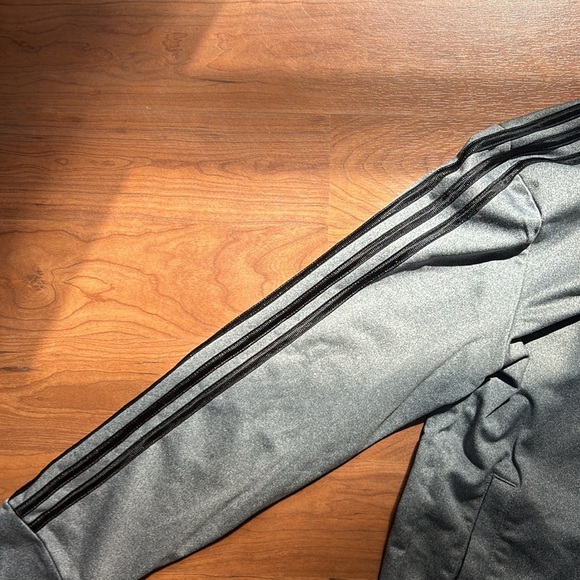 Kids Adidas Gray Zip Up Jacket - Picture 4 of 5
